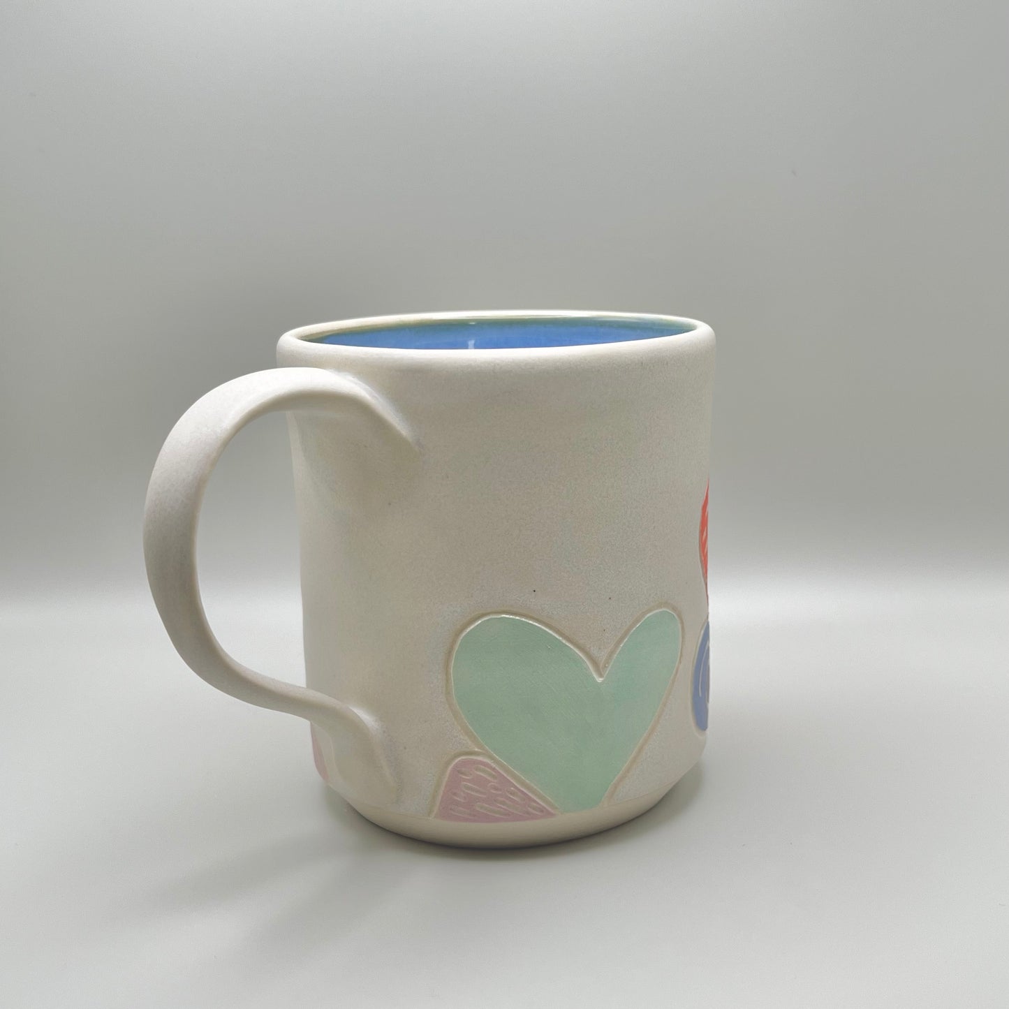 Hand Carved Pastel Mug #1