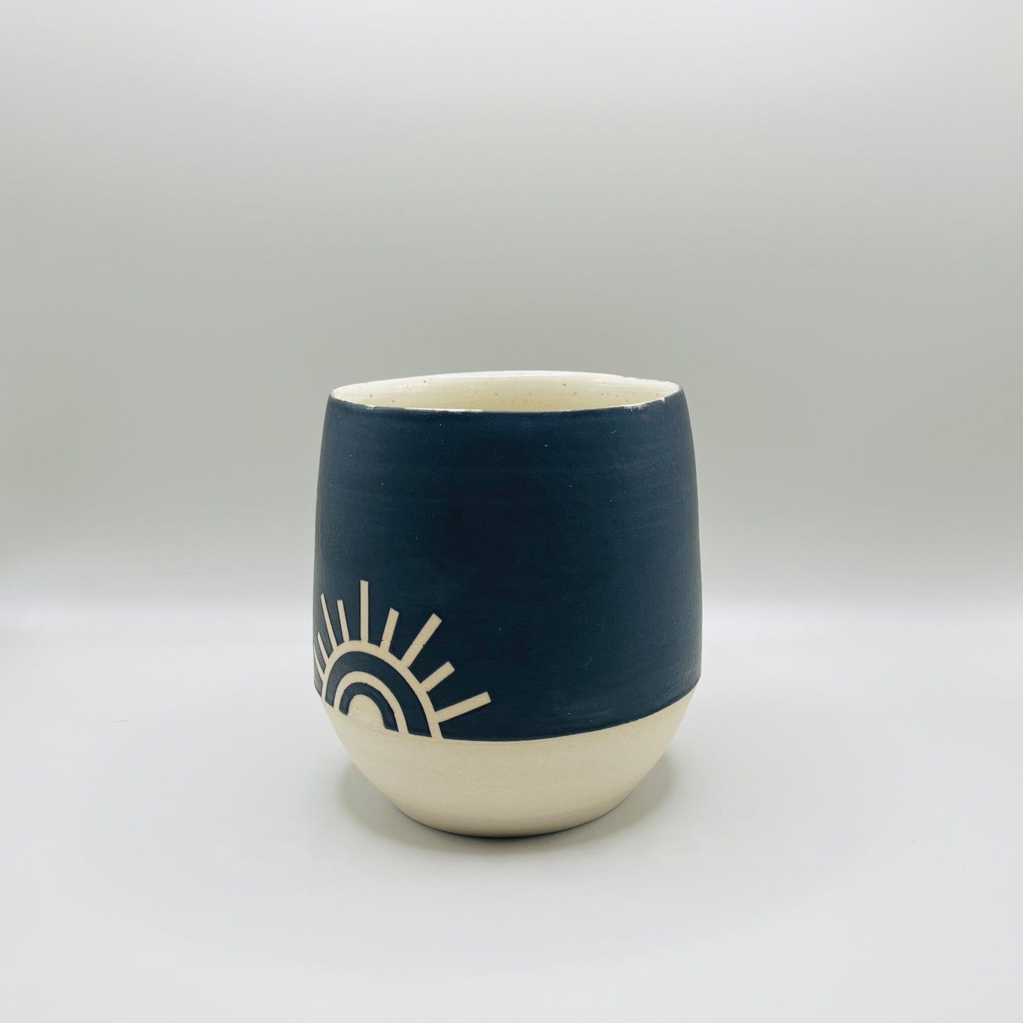 Black + White Graphic Wine Glass -#4