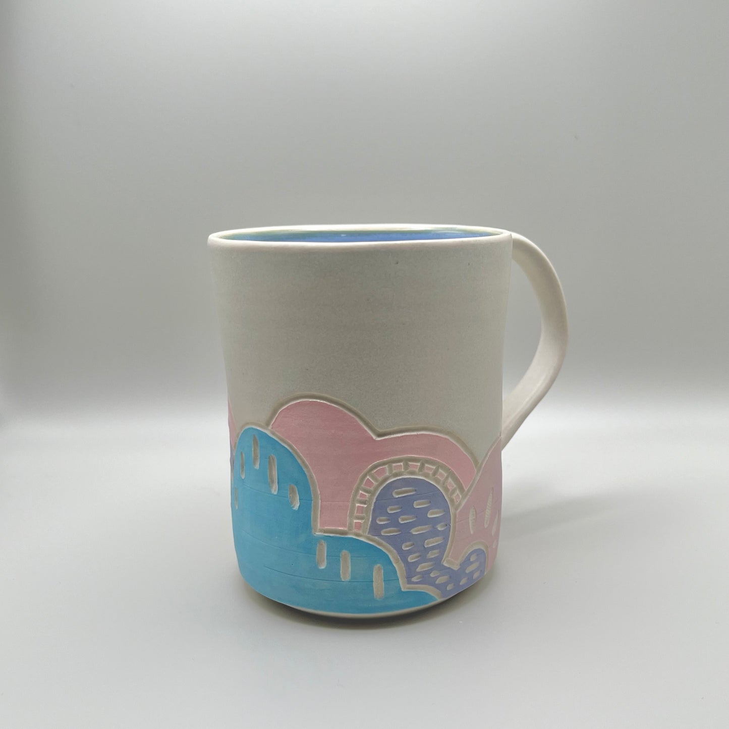 Hand Carved Pastel Mug #2