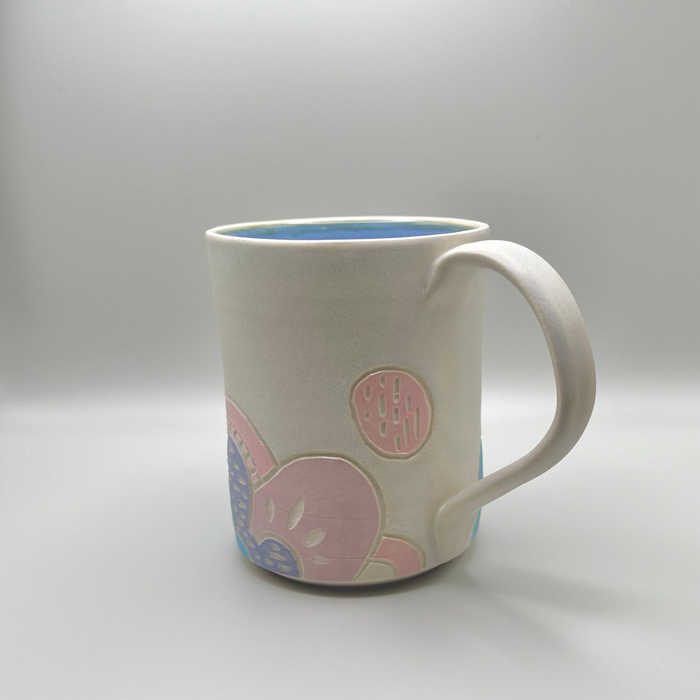 Hand Carved Pastel Mug #2